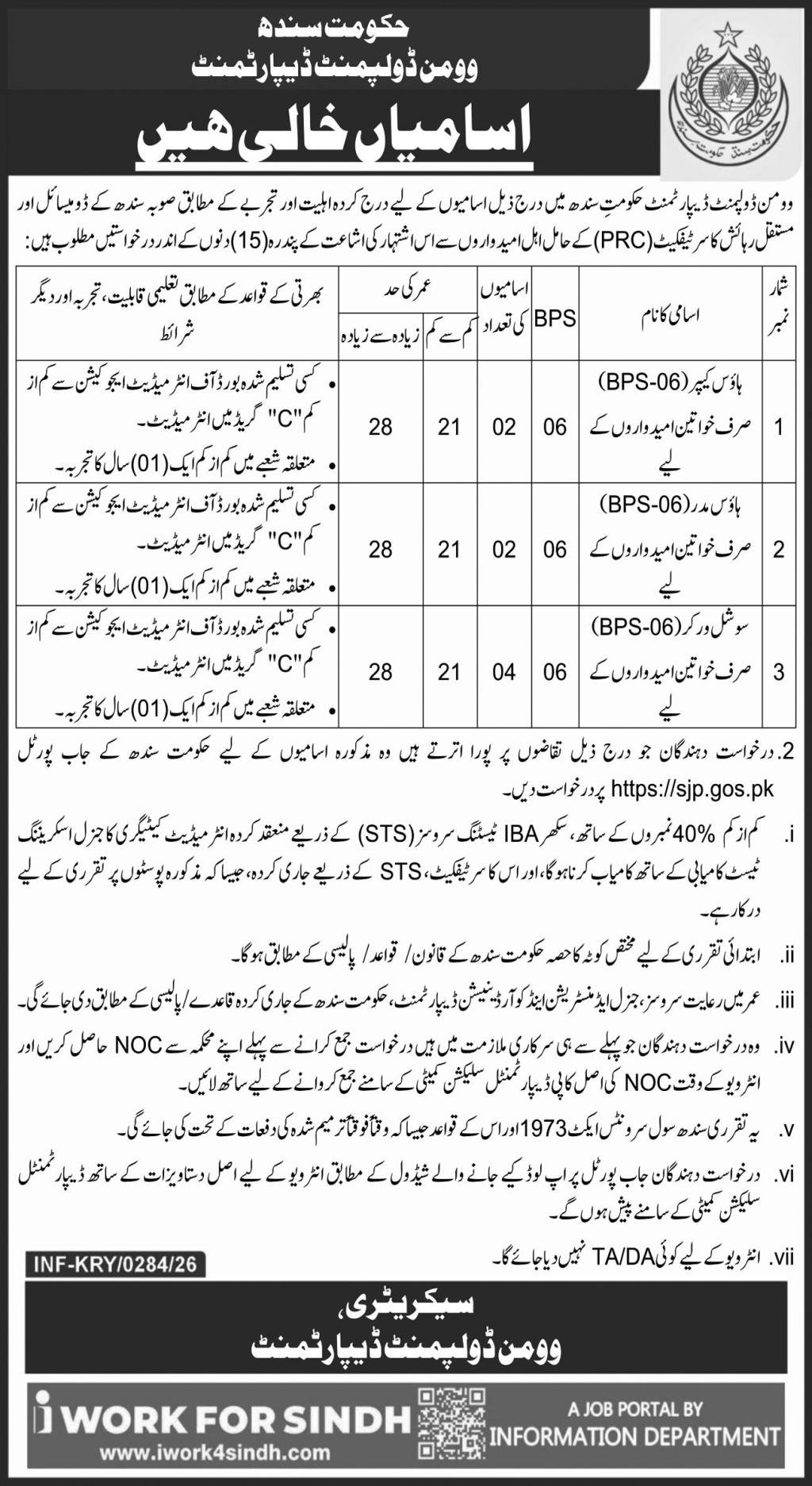 Sindh Jobs 2026: Latest Management Posts