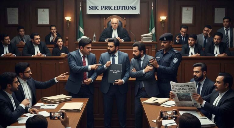 Actionable Plea: Officials Face SHC Proceedings for Gul Plaza Fire