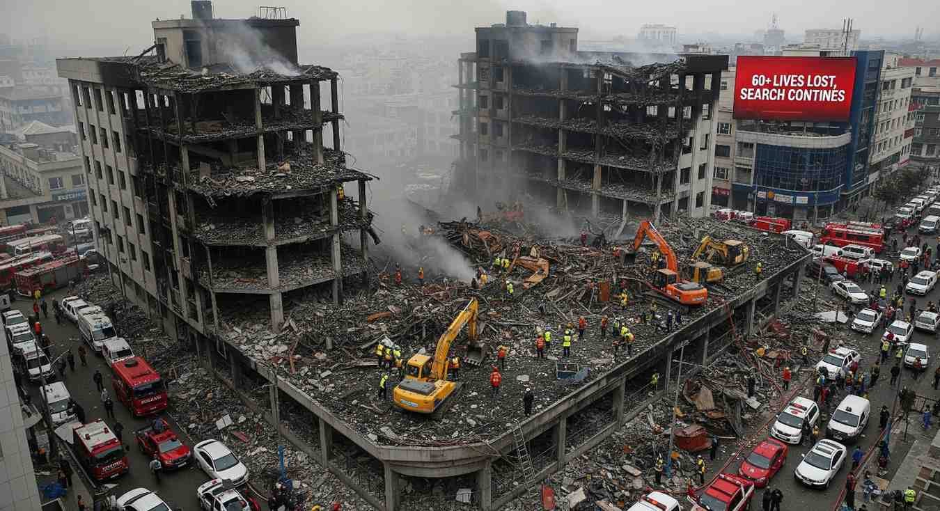 Deadly Gul Plaza Fire Search Continues, 60+ Lives Lost