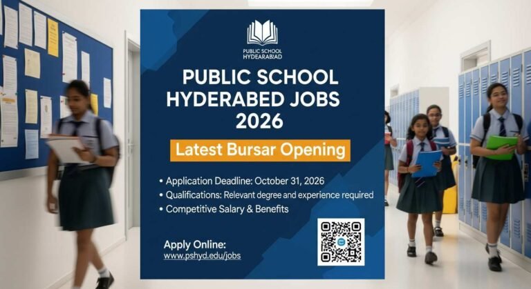 Public School Hyderabad Jobs 2026: Latest Bursar Opening