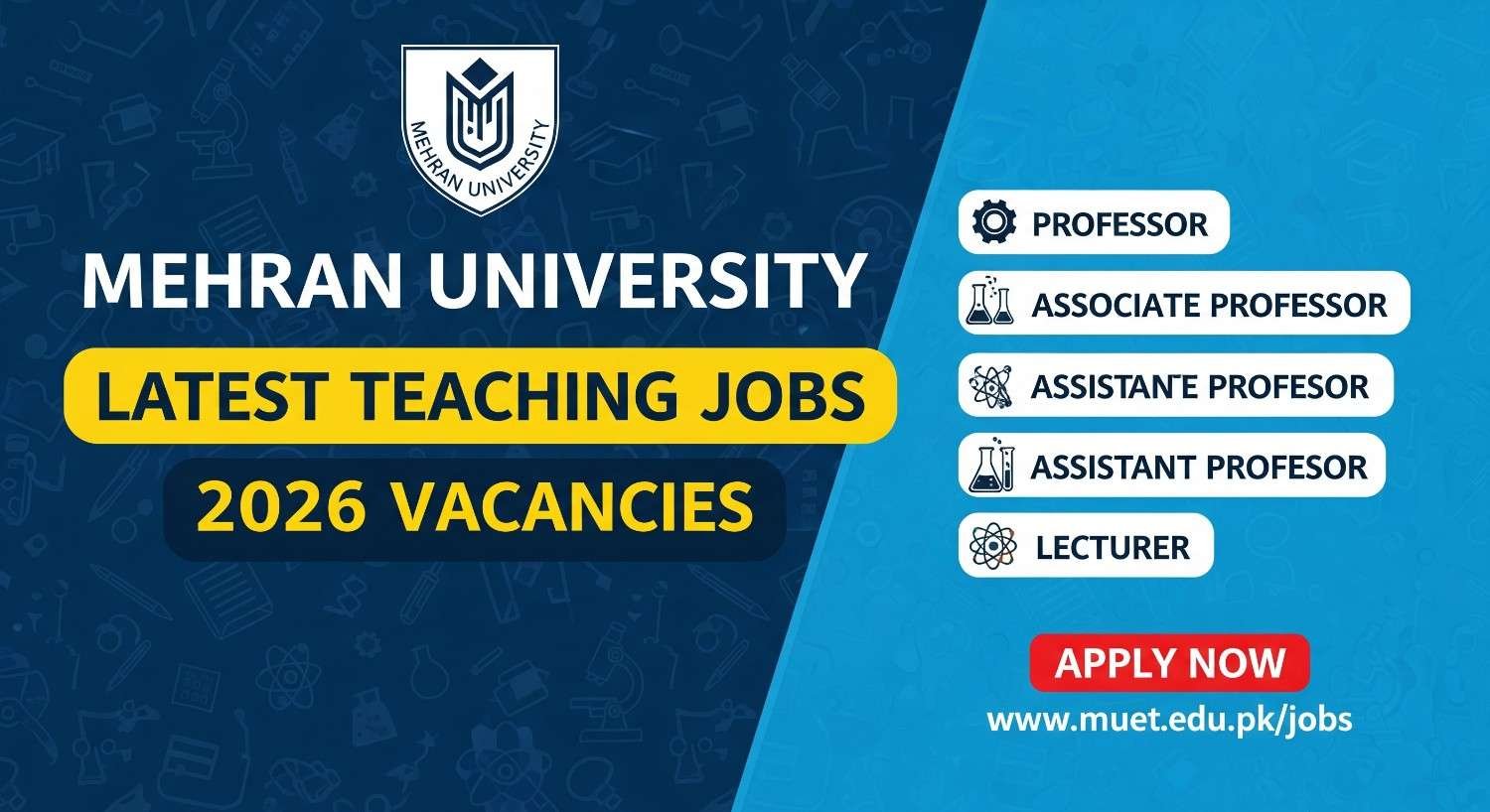 Mehran University Latest Teaching Jobs 2026 Vacancies