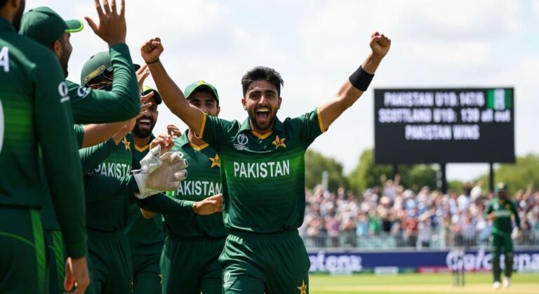 Pakistan U19 Victory: Ali Raza Stars, Beats Scotland