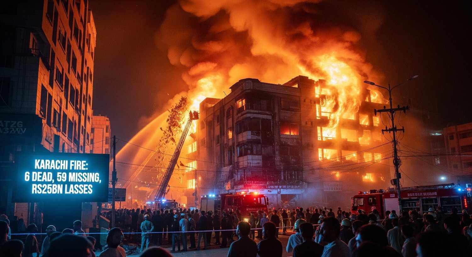 Karachi Fire: 6 Dead, 59 Missing, Rs25bn Losses