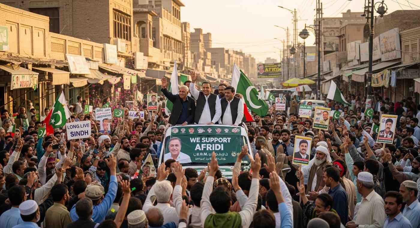 KP CM Afridi's Sindh Visit: Massive Public Mobilization