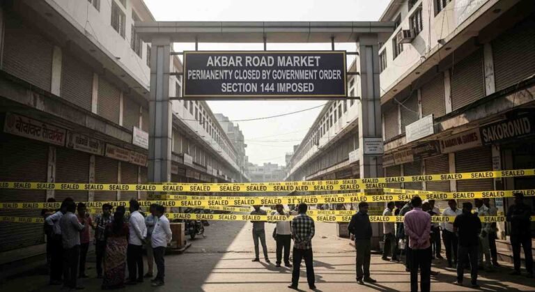 Akbar Road Market Sealed: 300+ Shops Shut Down