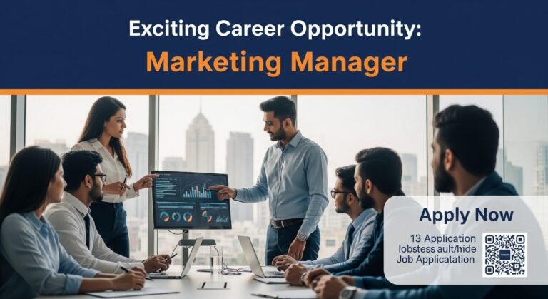 Marketing Manager Job Exciting Karachi Career Opening Apply Now