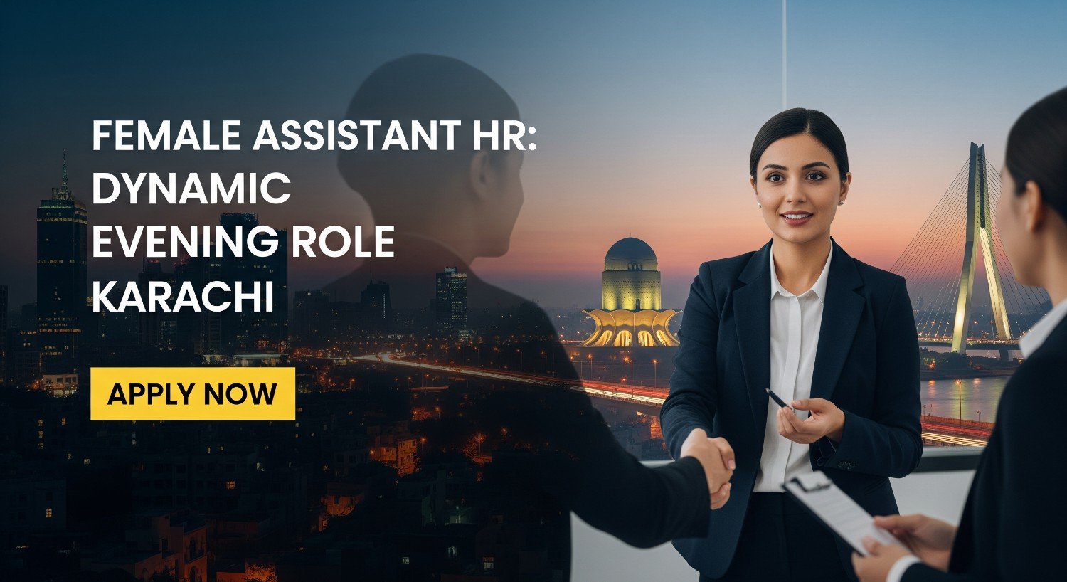 Female Assistant HR: Dynamic Evening Role Karachi Apply Now