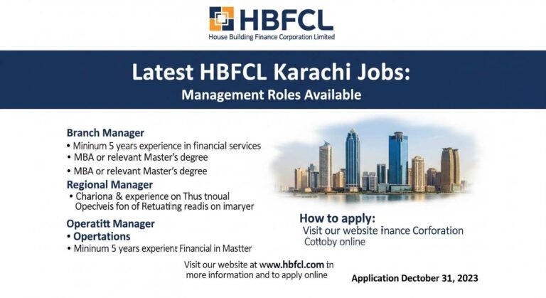 Latest HBFCL Karachi Jobs: Management Roles Available