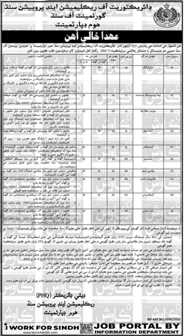 Home Department Karachi Latest Jobs 2026: Excellent Openings