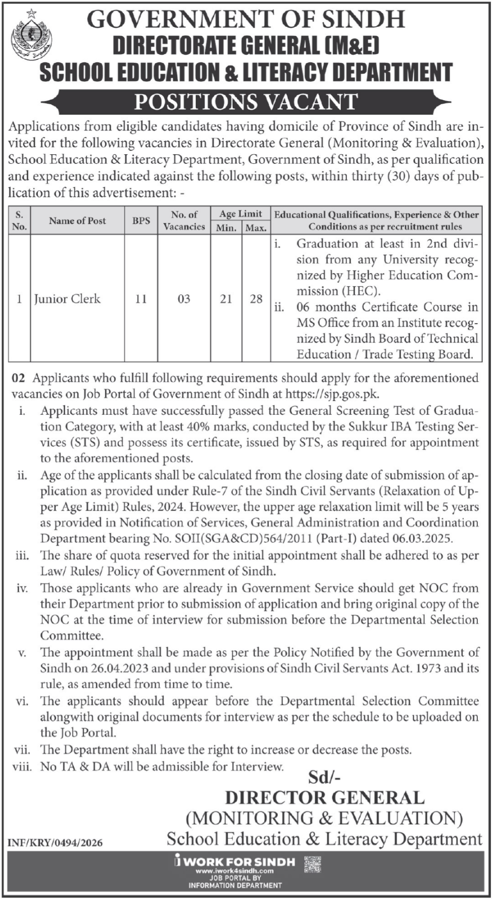 Education Department Sindh Jobs 2026: Latest Admin Roles