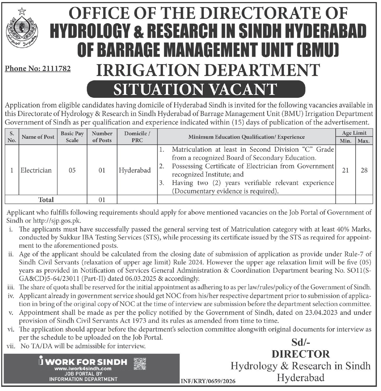 Irrigation Department Jobs Apply Now