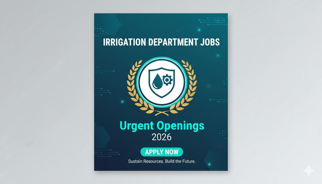 Irrigation Department Jobs Urgent Openings 2026