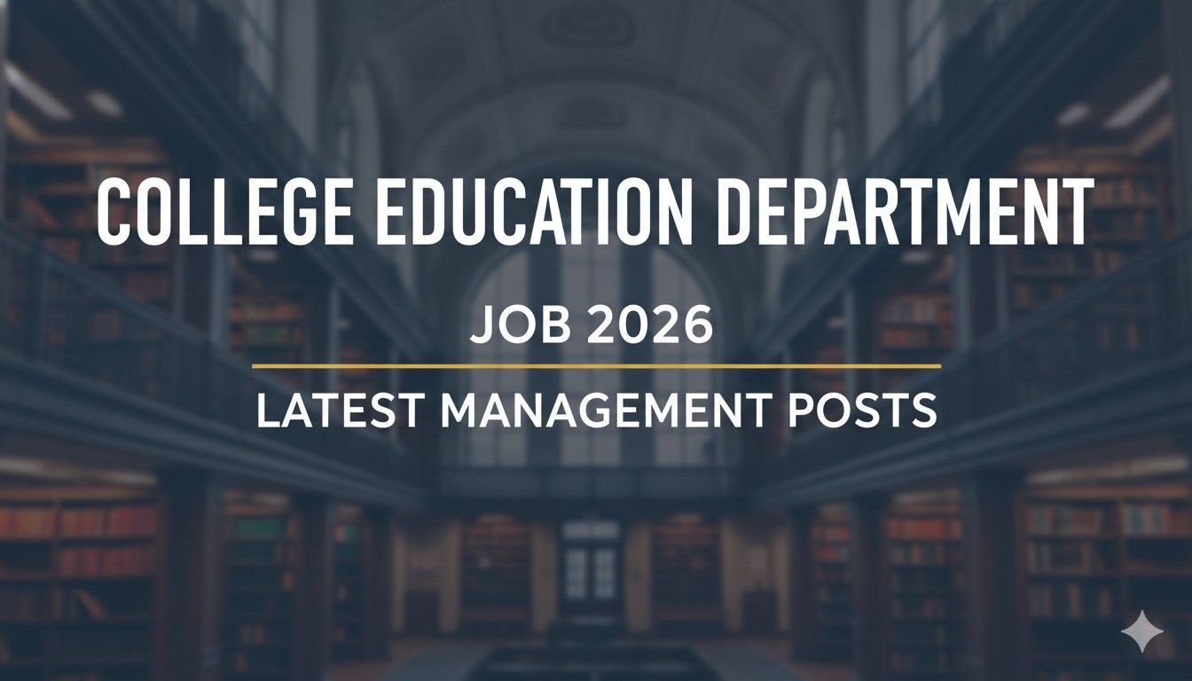 College Education Department Job 2026 Latest Management Posts
