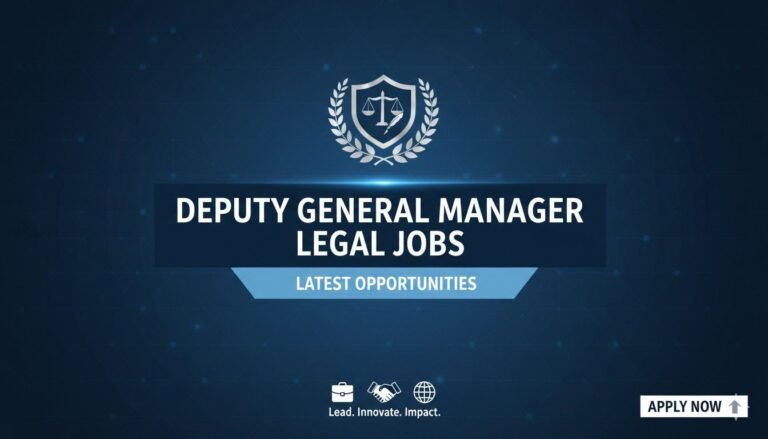 Deputy General Manager Legal Jobs Latest