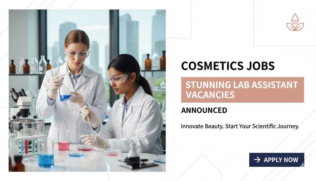 Cosmetics Jobs Stunning Lab Assistant Vacancies Announced