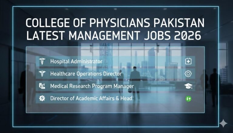 College of Physicians Pakistan Latest Management Jobs 2026