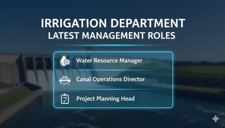 Irrigation Department Jobs Latest Management Roles