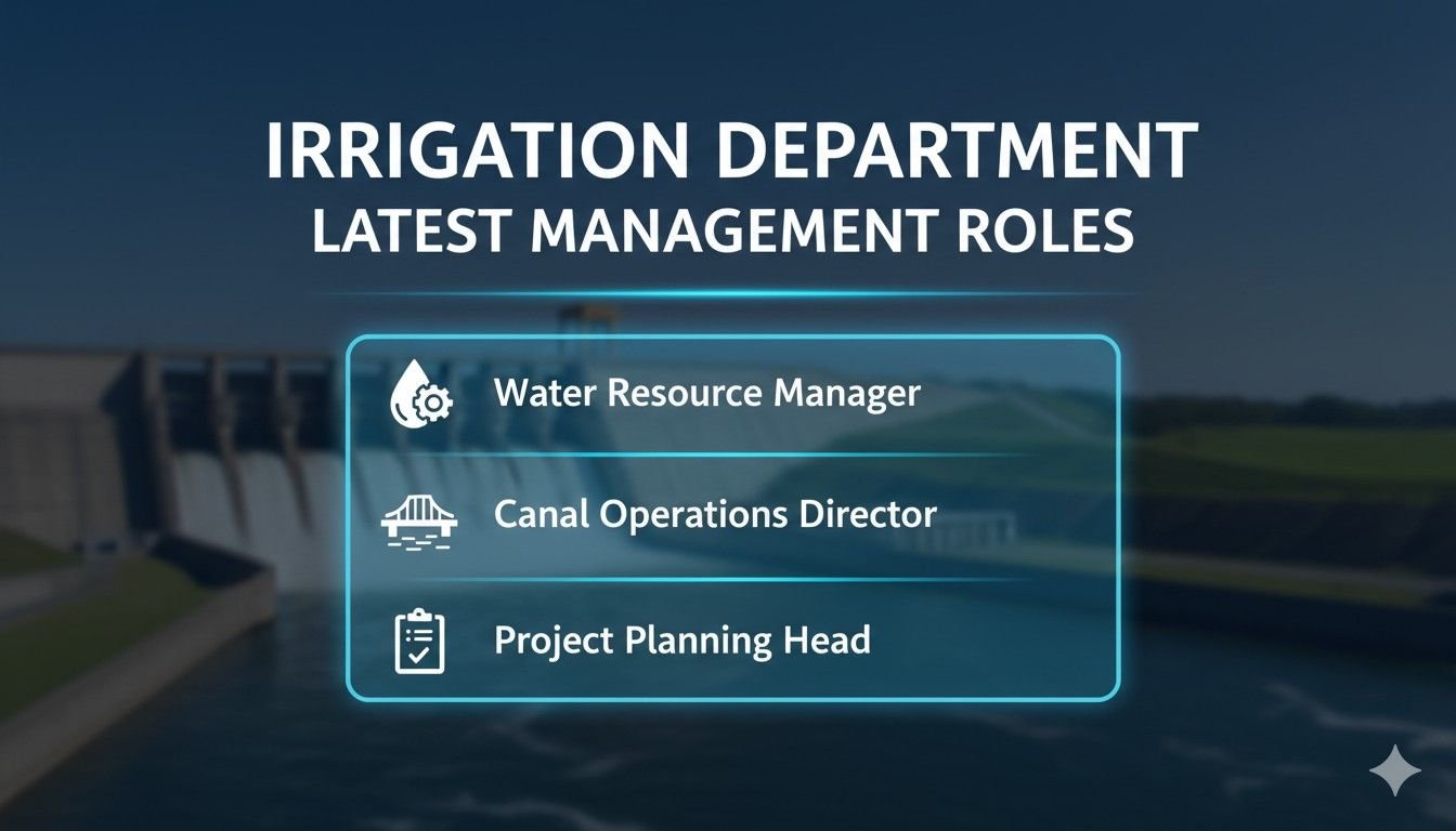 Irrigation Department Jobs Latest Management Roles