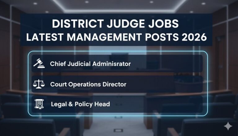 District Judge Jobs Latest Management Posts 2026