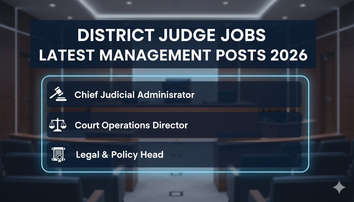 District Judge Jobs Latest Management Posts 2026
