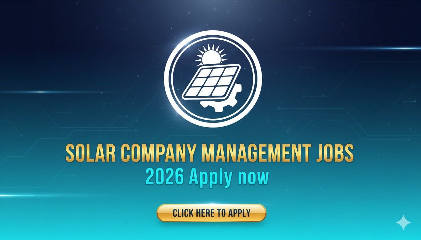 Solar Company Management Jobs 2026 Apply now
