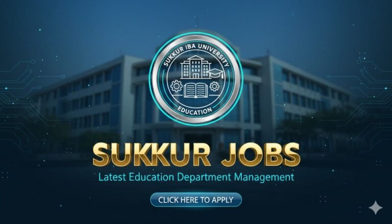 Sukkur Jobs 2026 Latest Education Department Management