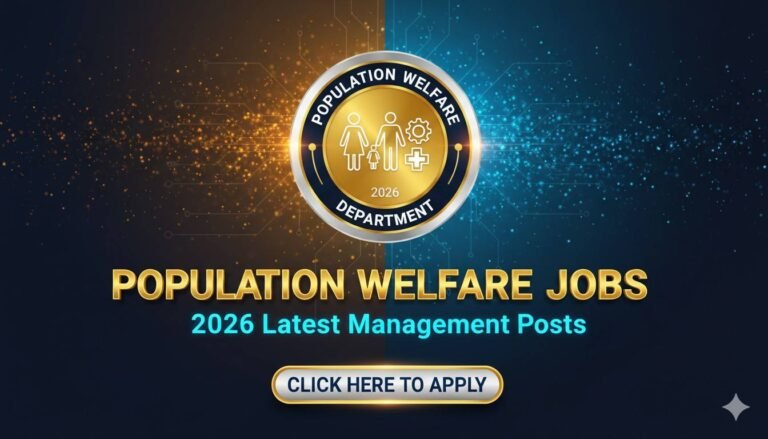Population Welfare Jobs 2026 Latest Management Posts