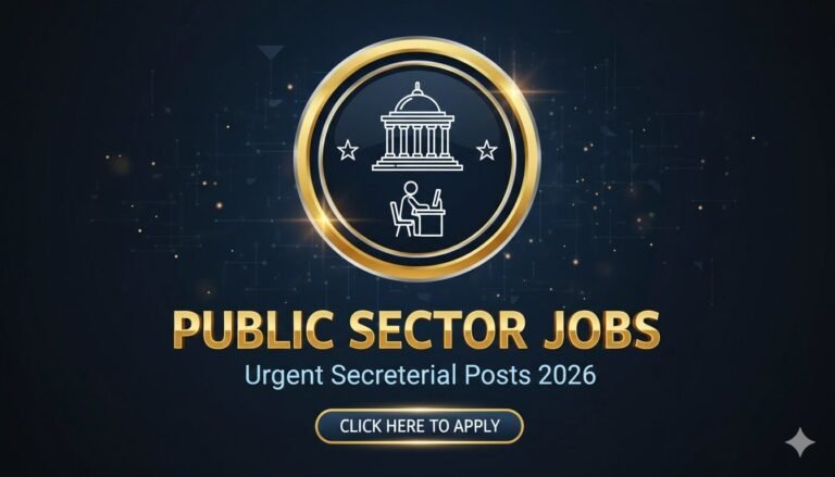 Public Sector Jobs Urgent Secretarial Posts 2026