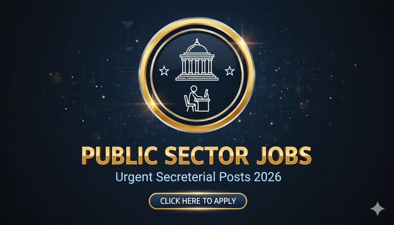 Public Sector Jobs Urgent Secretarial Posts 2026