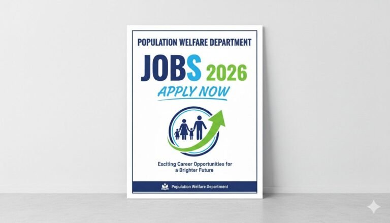 Population Welfare Department Jobs 2026 apply now