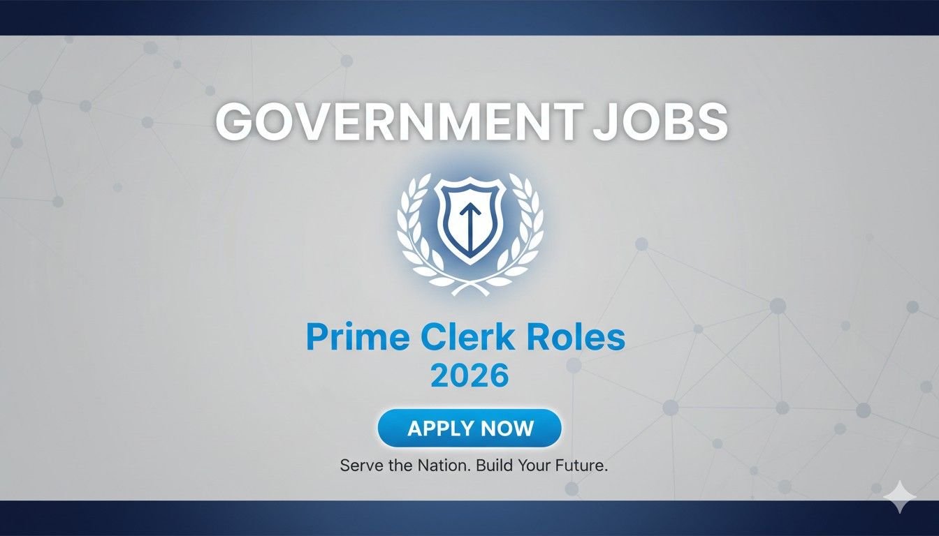 Government Jobs 2026 Prime Clerk Roles apply now