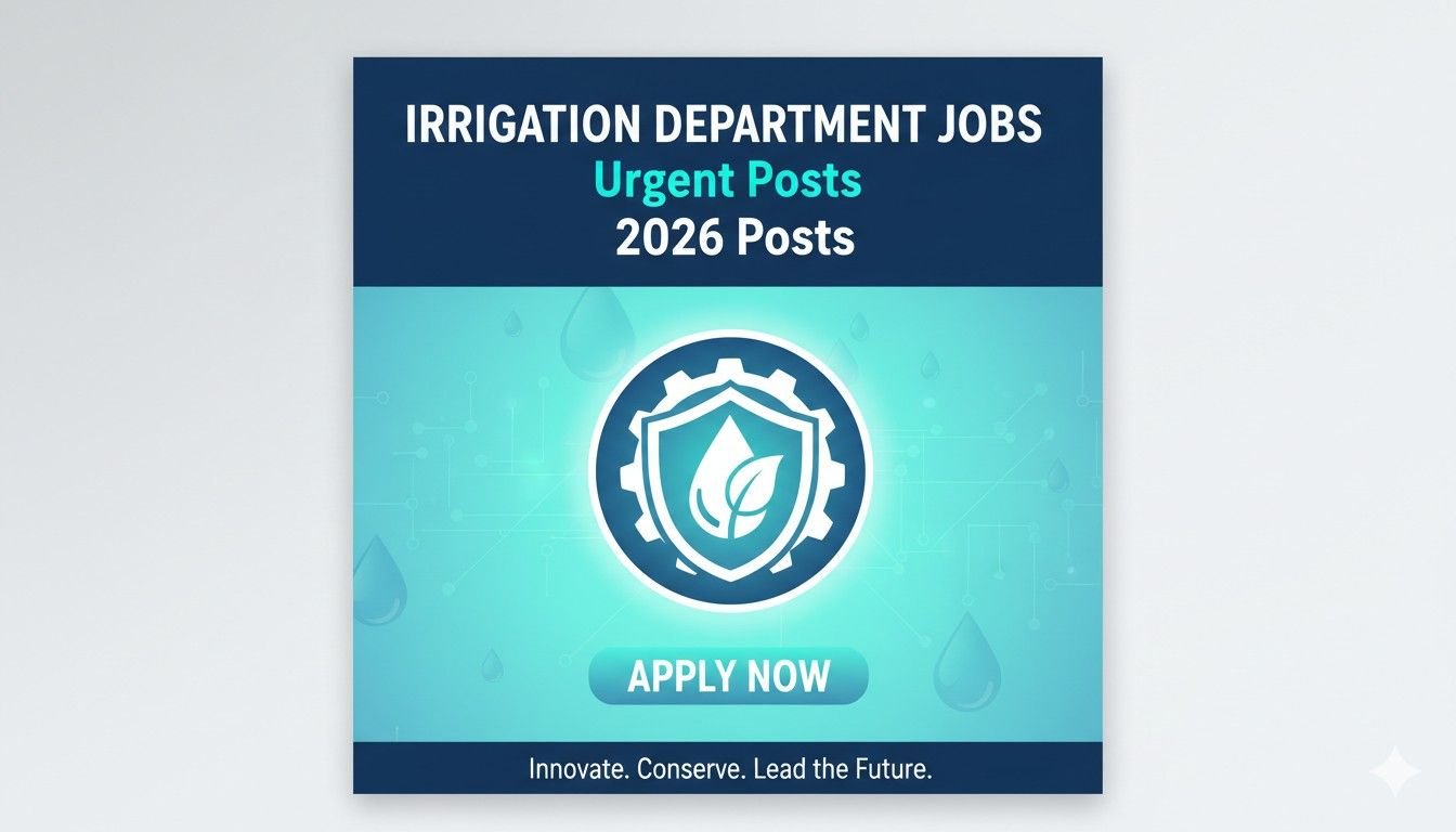 Irrigation Department Jobs Urgent 2026 Posts