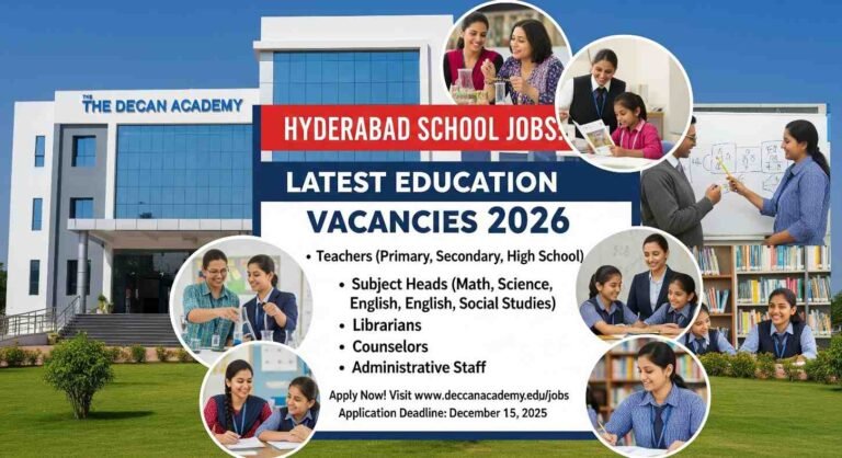 Hyderabad School Jobs: Latest Education Vacancies 2026