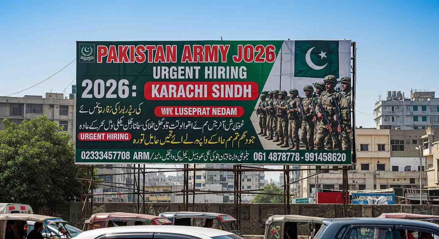 Pakistan Army Jobs 2026: Urgent Hiring Karachi Sindh