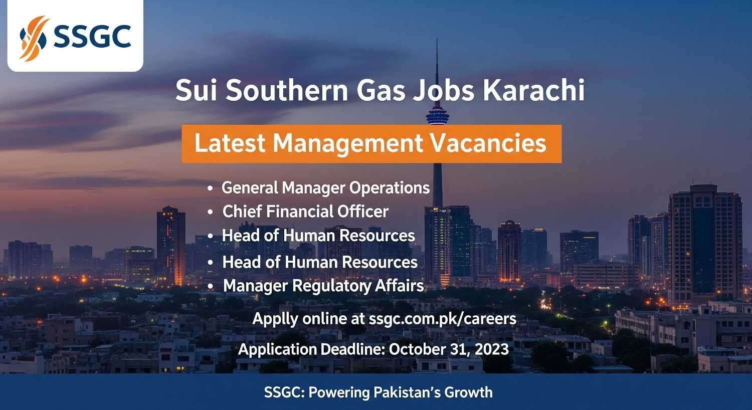 Sui Southern Gas Jobs Karachi: Latest Management Vacancies