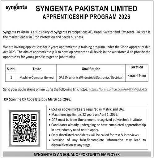 Apprenticeship 2026 Unlock Top Syngenta Jobs