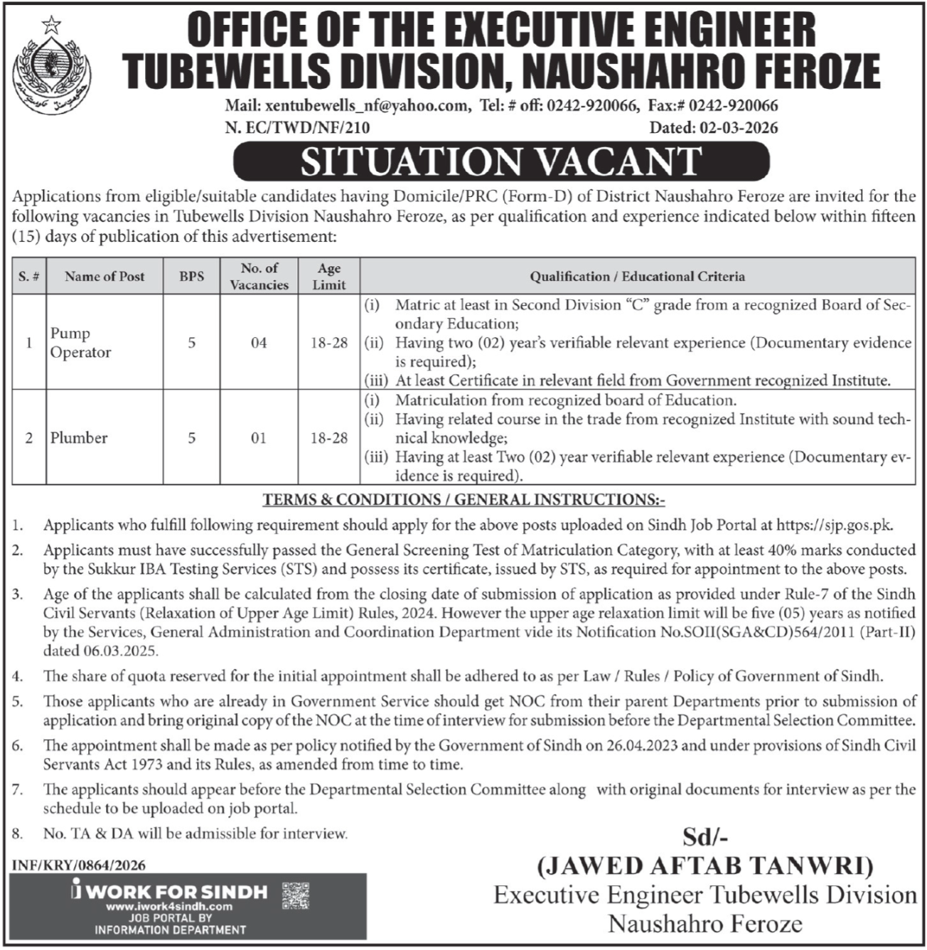 Irrigation Jobs Latest Pump Operator Plumber Posts