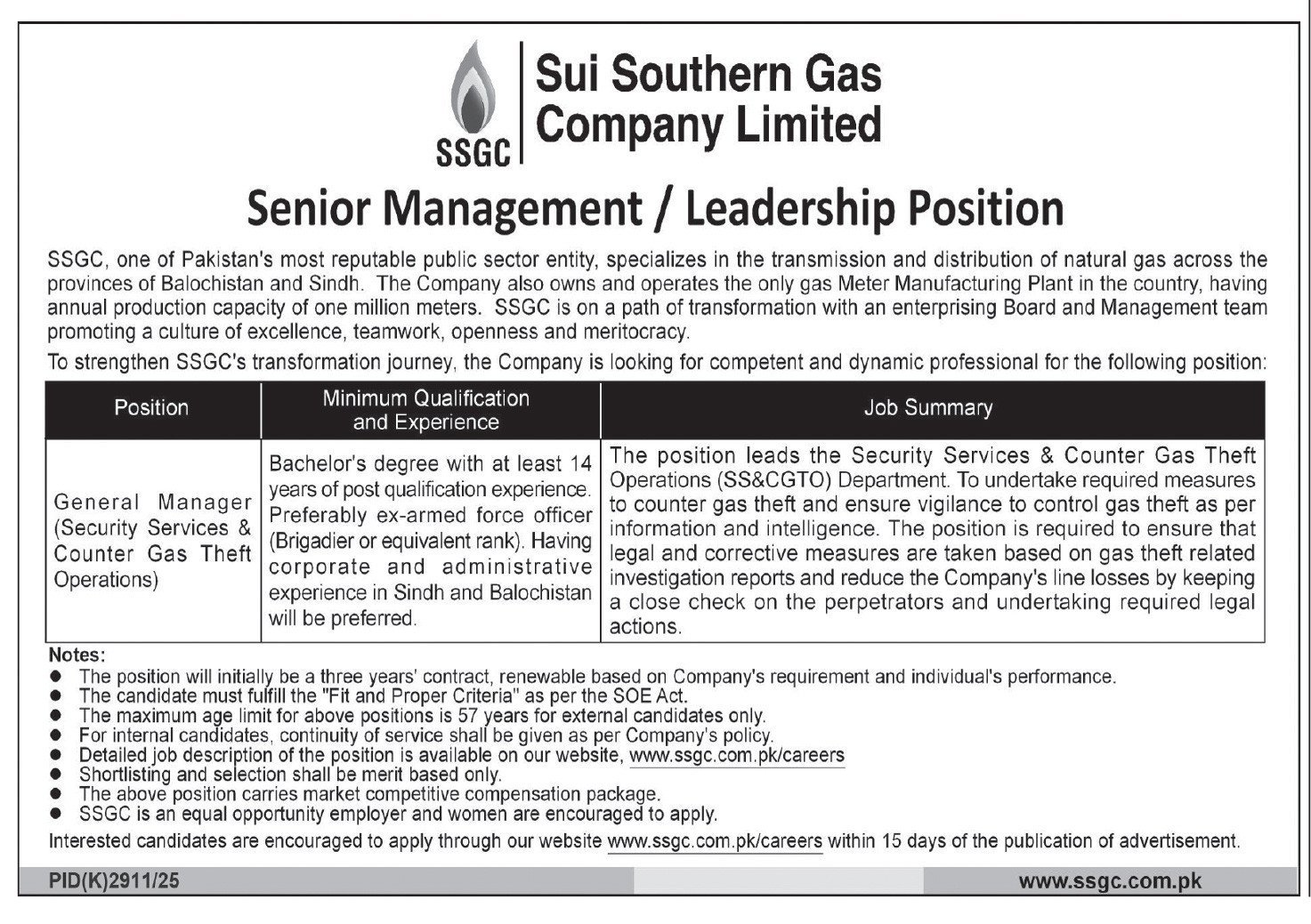 SSGC Jobs 2026 Exclusive Management Roles 