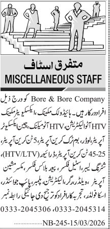 Bore Jobs Latest Construction Hiring 2026