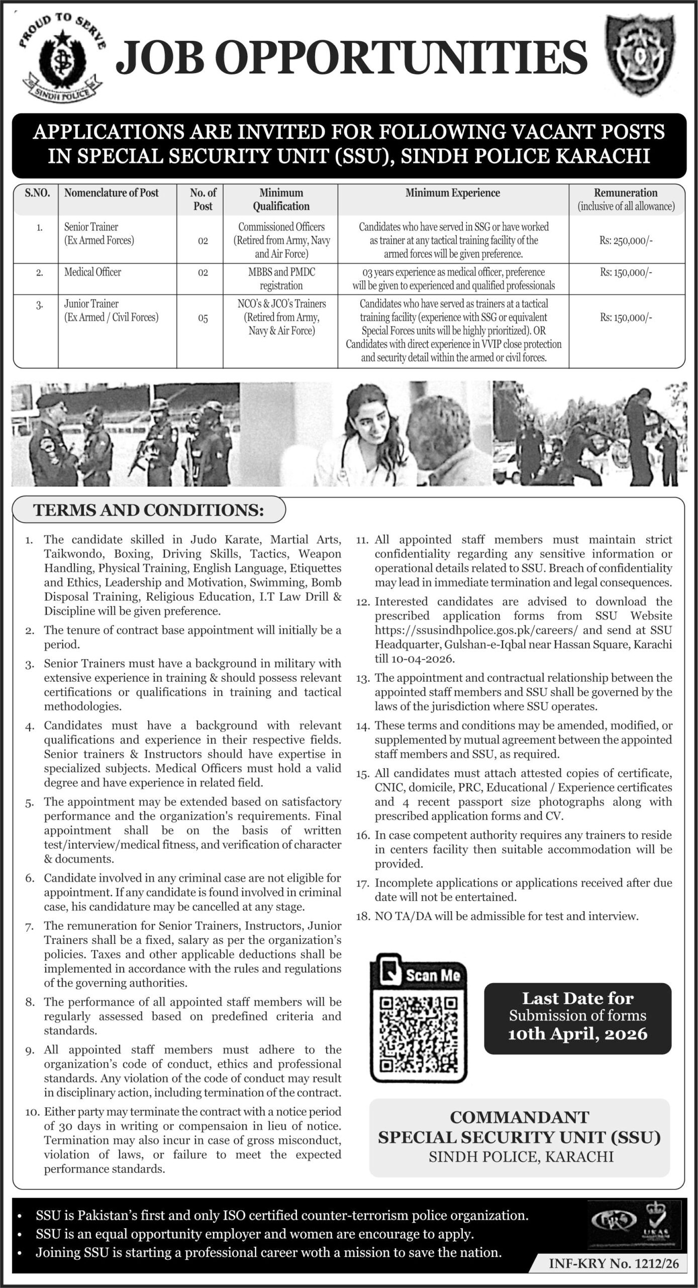 Sindh Police SSU Latest Jobs 2026 Apply Online