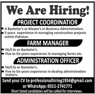 Project Coordinator Jobs Latest Private Roles in 2026