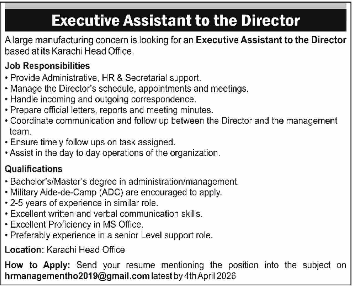 Manufacturing Jobs Latest Management Vacancies 2026