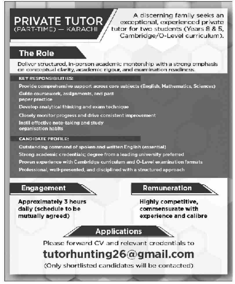 Tutor Jobs Best Education Management Posts 2026