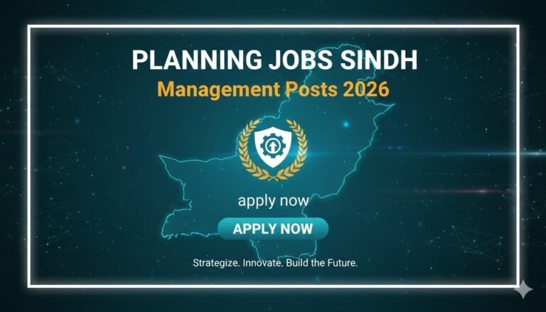 Planning Jobs Sindh Management Posts 2026 apply now