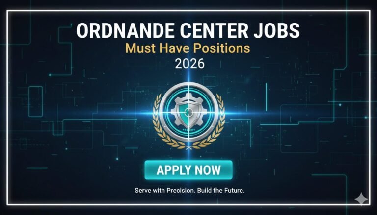 Ordnance Center Jobs 2026 Positions apply now