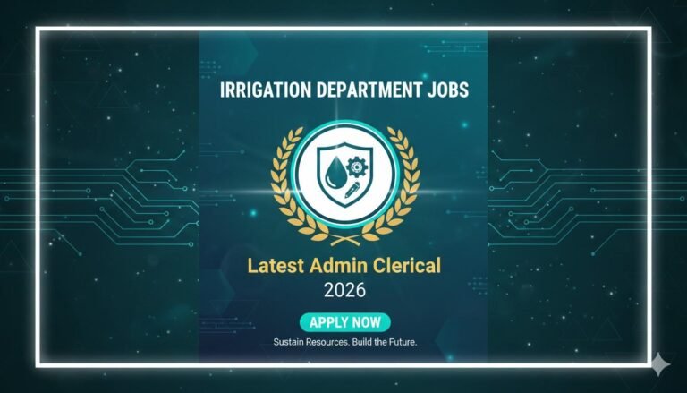 Irrigation Department Jobs 2026 Latest Admin Clerical