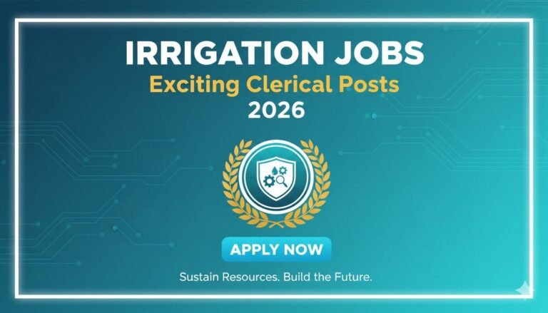 Irrigation Jobs 2026 Exciting Clerical Posts