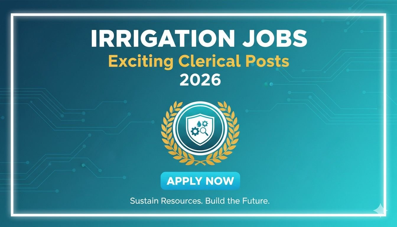 Irrigation Jobs 2026 Exciting Clerical Posts