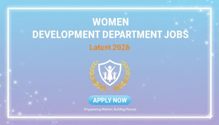 Women Development Department Jobs Latest 2026