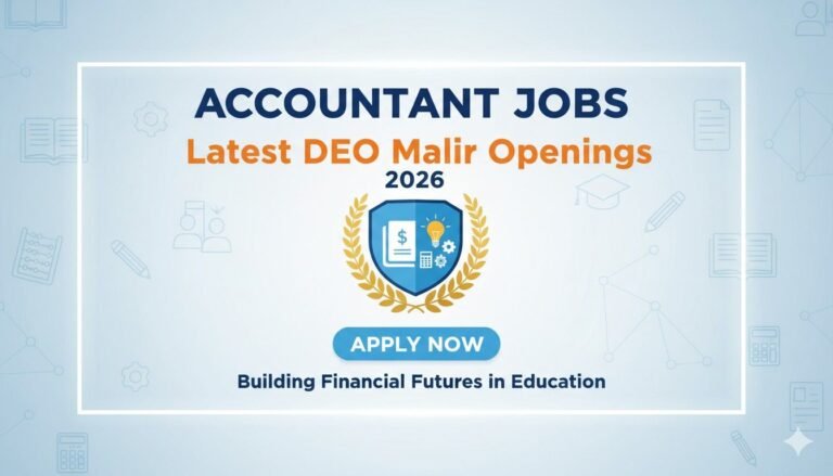 Accountant Jobs 2026 Latest DEO Malir Openings